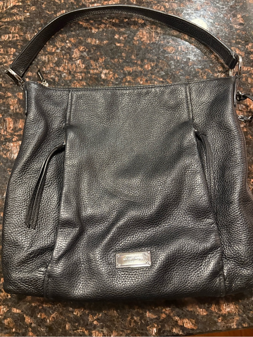 Michael Kors Black Pebble Leather Women’s Shoulder Bag